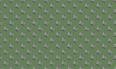 Farklı aksesuarlara sahip renkli arkaplan