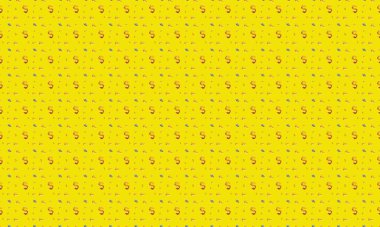 Farklı aksesuarlara sahip renkli arkaplan