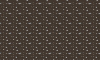 Farklı aksesuarlara sahip renkli arkaplan