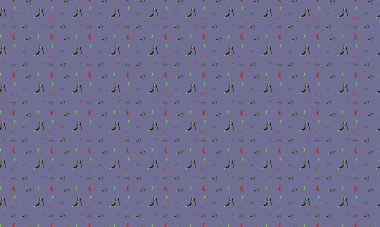 Farklı aksesuarlara sahip renkli arkaplan