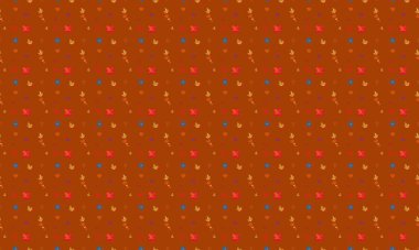 Farklı aksesuarlara sahip renkli arkaplan