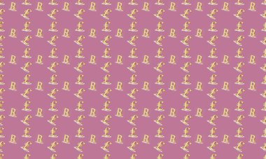 Farklı aksesuarlara sahip renkli arkaplan