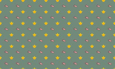 Farklı aksesuarlara sahip renkli arkaplan