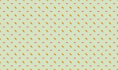 Farklı aksesuarlara sahip renkli arkaplan