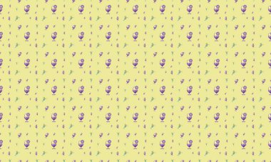 Farklı aksesuarlara sahip renkli arkaplan