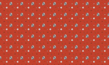 Farklı aksesuarlara sahip renkli arkaplan