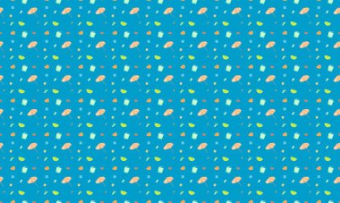 Farklı aksesuarlara sahip renkli arkaplan