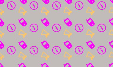 Farklı aksesuarlara sahip renkli arkaplan