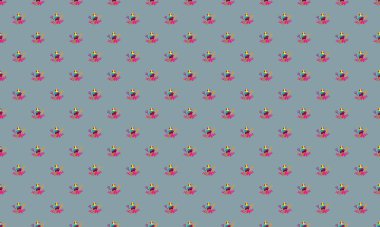 Farklı aksesuarlara sahip renkli arkaplan