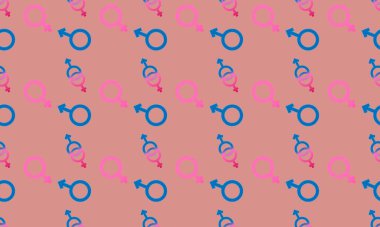 Farklı aksesuarlara sahip renkli arkaplan