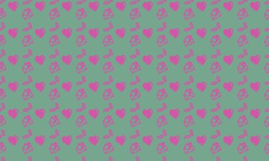 Farklı aksesuarlara sahip renkli arkaplan