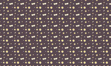 Farklı aksesuarlara sahip renkli arkaplan