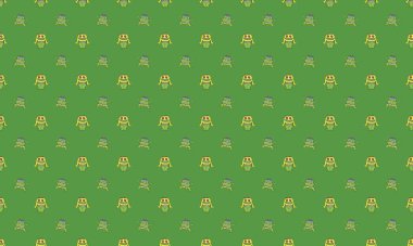 Farklı aksesuarlara sahip renkli arkaplan