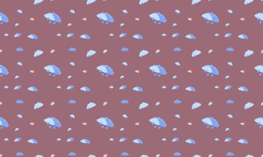 Farklı aksesuarlara sahip renkli arkaplan