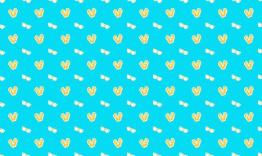 Farklı aksesuarlara sahip renkli arkaplan