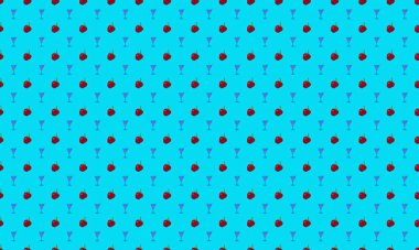 Farklı aksesuarlara sahip renkli arkaplan