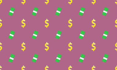 Farklı aksesuarlara sahip renkli arkaplan