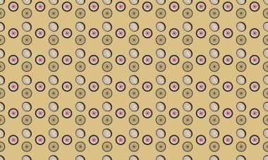 Farklı aksesuarlara sahip renkli arkaplan