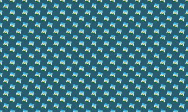 Farklı aksesuarlara sahip renkli arkaplan