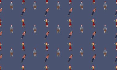 Farklı aksesuarlara sahip renkli arkaplan