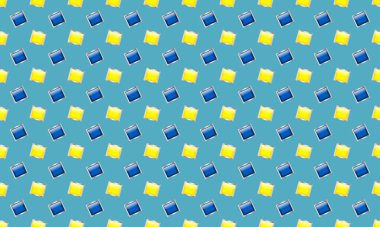 Farklı aksesuarlara sahip renkli arkaplan