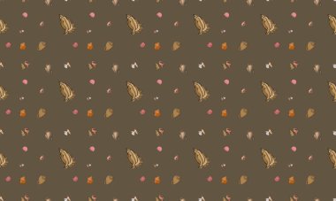 Farklı aksesuarlara sahip renkli arkaplan