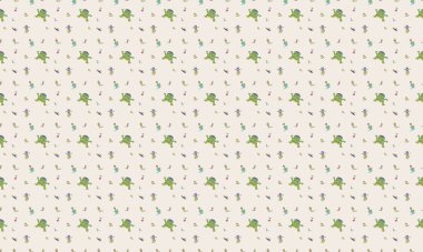 Farklı aksesuarlara sahip renkli arkaplan