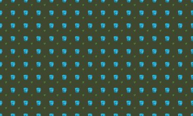 Farklı aksesuarlara sahip renkli arkaplan