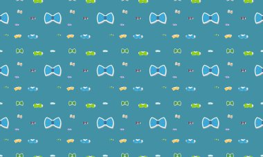 Farklı aksesuarlara sahip renkli arkaplan