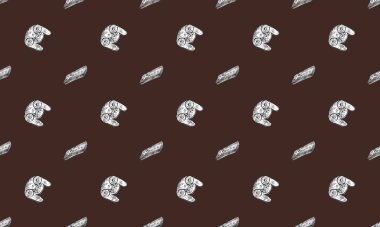 Farklı aksesuarlara sahip renkli arkaplan