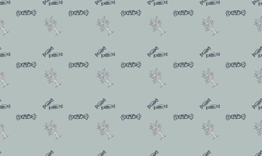 Farklı aksesuarlara sahip renkli arkaplan