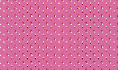 Farklı aksesuarlara sahip renkli arkaplan