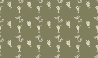 Farklı aksesuarlara sahip renkli arkaplan