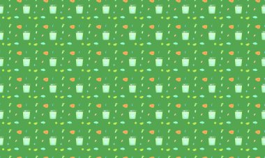 Farklı aksesuarlara sahip renkli arkaplan