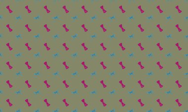 Farklı aksesuarlara sahip renkli arkaplan