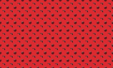 Farklı aksesuarlara sahip renkli arkaplan