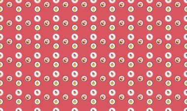 Farklı aksesuarlara sahip renkli arkaplan