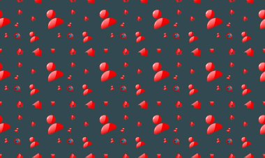 Farklı aksesuarlara sahip renkli arkaplan