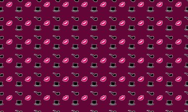 Farklı aksesuarlara sahip renkli arkaplan