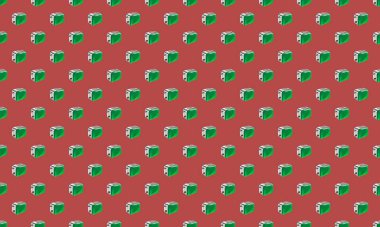 Farklı aksesuarlara sahip renkli arkaplan