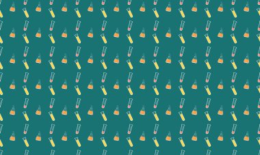 Farklı aksesuarlara sahip renkli arkaplan