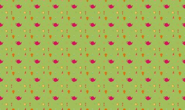 Farklı aksesuarlara sahip renkli arkaplan