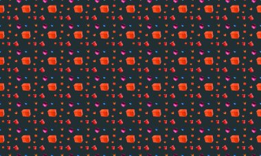 Farklı aksesuarlara sahip renkli arkaplan