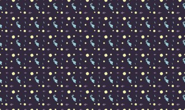 Farklı aksesuarlara sahip renkli arkaplan