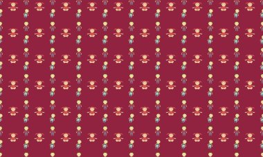 Farklı aksesuarlara sahip renkli arkaplan