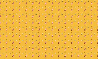 Farklı aksesuarlara sahip renkli arkaplan