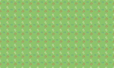 Farklı aksesuarlara sahip renkli arkaplan