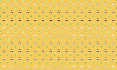 Farklı aksesuarlara sahip renkli arkaplan