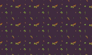 Farklı aksesuarlara sahip renkli arkaplan