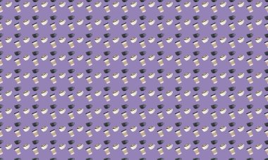 Farklı aksesuarlara sahip renkli arkaplan